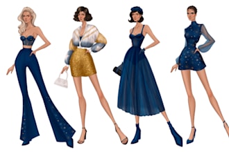 create fashion croquis and figure templates for designers