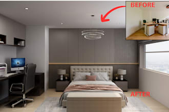 do high quality virtual staging, furniture staging, renovation for real estate