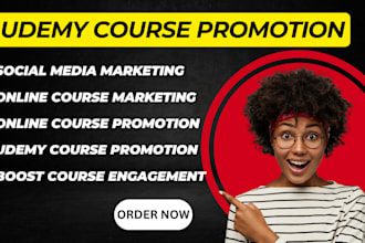 do udemy course promotion udemy course  marketing online course promotion