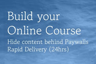 setup your online course website with gated content