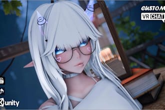 do 3d custom vrchat avatar, furry fursona, vrc anime avatar 3d vtuber model rig