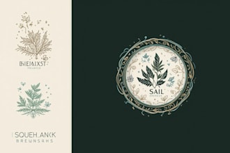 make botanical logo and branding kit