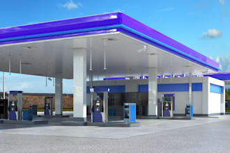 model 3d filling station,charging station,gas area,retail fuel outlet, landscape