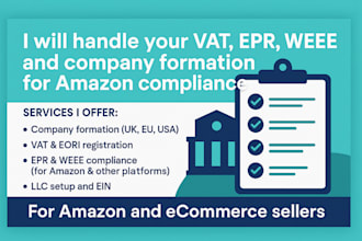 handle your vat, epr, weee, and company formation for amazon compliance