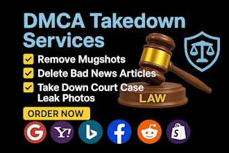 remove mugshots cases,negative articles,false news, bad links,from google search