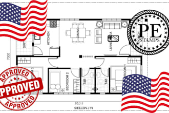 usa pe stamp, review and sign architectural drawings, plan, mep stamp, engineer