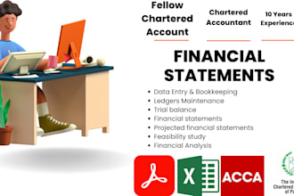 prepare financial statements, financial projections