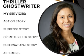 be thriller novel ghostwriter, mystery, crime fiction ebook ghostwriter