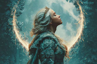 design stunning fantasy book cover art book design, e book cover design