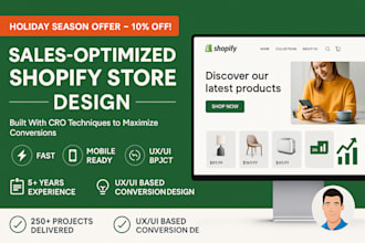 build a premium shopify dropshipping store with expert UX UI and cro design