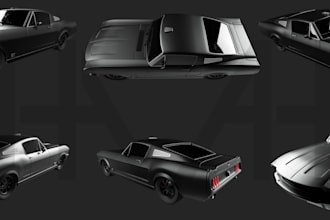 model high quality game ready 3d vehicles, cars, bike, mechs
