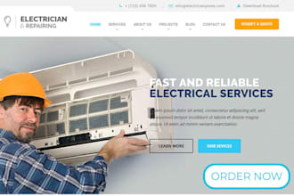 build electrical repair electrician electrical company contractor website