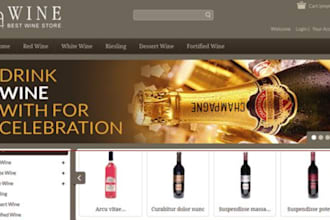 design wine shopify store wine website wine store liquor website beverages store