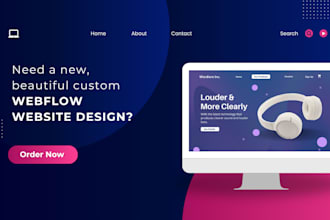 develop a custom webflow website