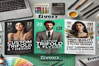 design a professional trifold brochure and flyer in 24 hours