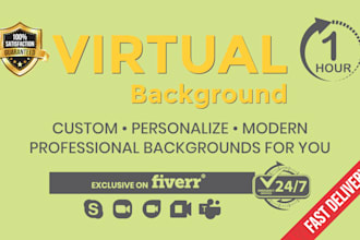 create a custom branded zoom or google meet virtual background in 1 hour