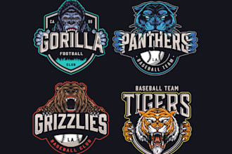 drow king gorilla head mascot logo with unlimited review