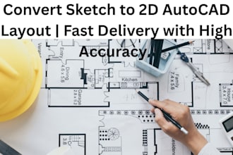 create 2d floor plans or house layouts in autocad professionally