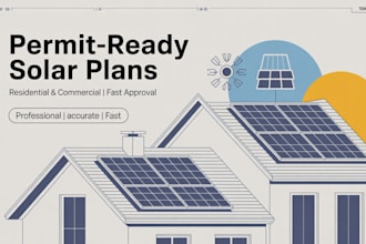 design professional residential and commercial solar permit plans for approval