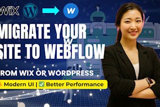 rebuild your wordpress wix website in webflow with animations
