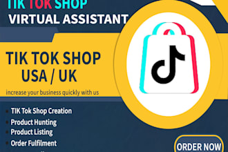 be your tiktok shop virtual assistant for dropshipping setup and growth