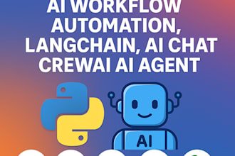 do python ai bot, ai workflow automation, langchain, ai chatbot, crewai ai agent