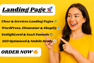 create professional wordpress web landing page sales funnel for lead generation