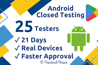 provide real active testers for android app closed testing on google play store