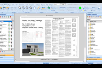 do construction cost estimation material takeoff on bluebeam