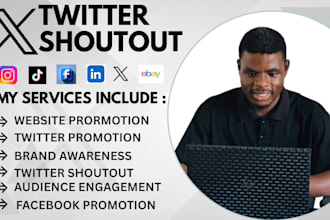 do twitter shoutout,  and promote to 80m USA  audience