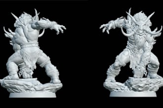 model custom 3d printable miniatures, figures, and statues in blender