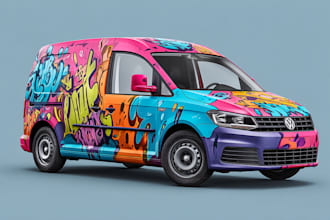 draw a professional car or van wrap