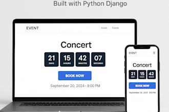 build an event management website with online ticket booking in python