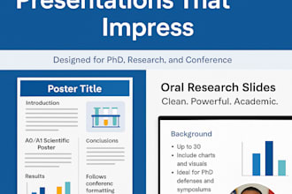 create conference ready posters and professional oral presentations