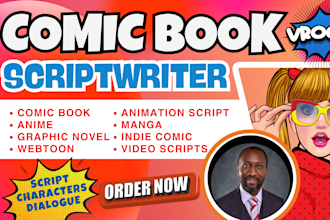 write comic book script manga graphic novel webtoon children book series writing
