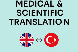 translate medical and scientific texts between english and turkish