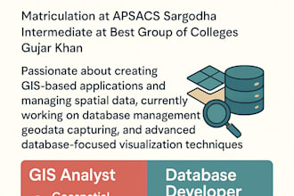 perform gis mapping, remote sensing analysis and databases management