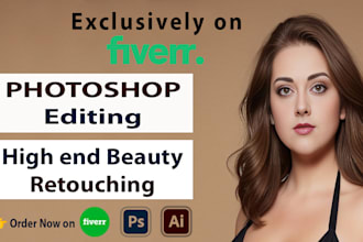 do high end beauty retouching, photoshop editing and skin cleanup