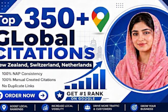 do 350 new zealand, swezerland, netherlands local citations for local seo