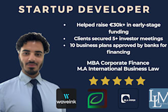 be your startup developer for business and financial growth