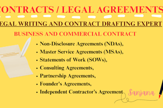 draft your business agreements and commercial contracts