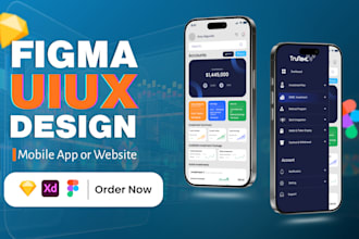 do UI UX design, mobile app or website UI UX design in figma