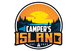 make an amazing adventures, ship, lake logo in 12 hours