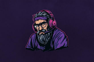 do modern gaming , youtube or twitch channel logo design