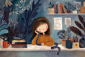 draw expressive storybook illustrations with heart and color