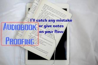 proof your audiobook for mistakes and consistency