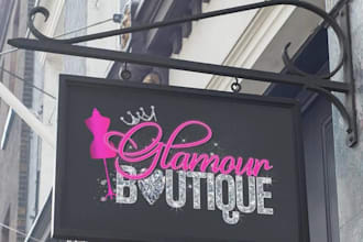 create modern boutique eyelashes nails hair lips logo
