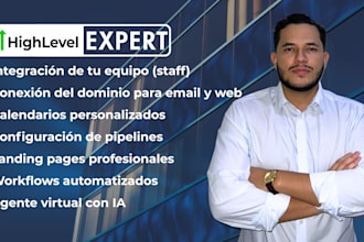 configure go high level CRM, automation, domains, whatsapp and more