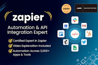 set up or fix zapier zap integration automation workflows
