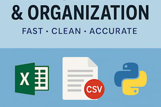 clean, organize, and automate your excel or CSV data using python or excel